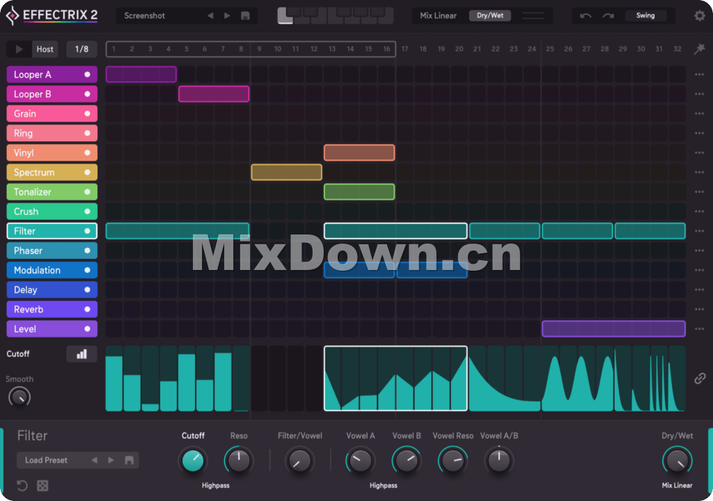 【滤波器】Sugar Bytes Effectrix 2 v2.0.4-TCD - 混音中国-混音中国