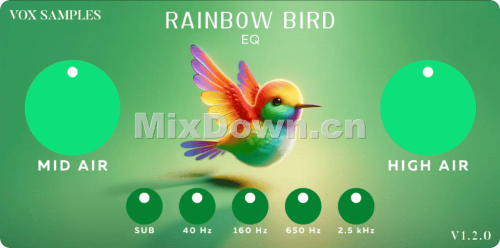 【均衡】Vox Samples Rainbow Bird EQ v1.2.0-FREE - 混音中国-混音中国