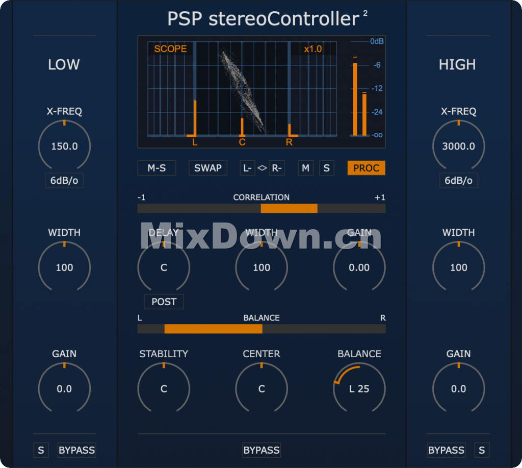 【立体声】PSPaudioware PSP stereoController2 v2.0.0-R2R - 混音中国-混音中国