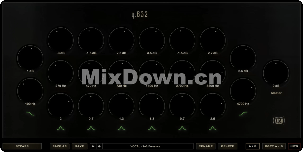 【均衡器】Kush Audio Q 632 v1.0.1-R2R - 混音中国-混音中国
