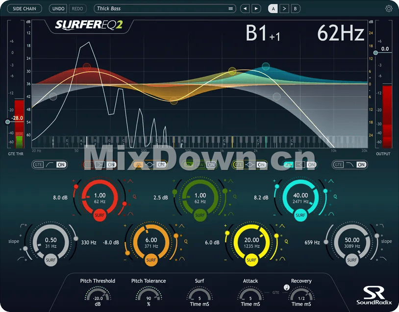 【音高跟踪均衡】Sound Radix SurferEQ v2.1.0 WIN版 - 混音中国-混音中国