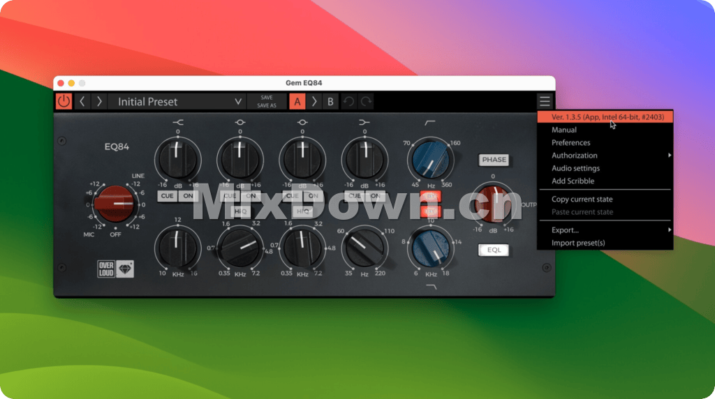 【均衡】Overloud Gem EQ84 v1.3.5 WIN&MAC - 混音中国-混音中国