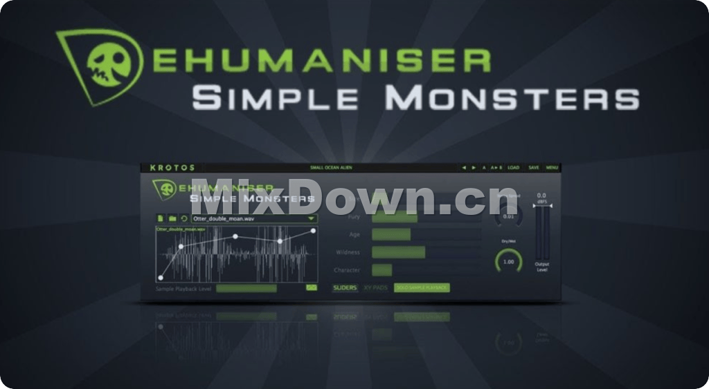 【音效设计】Krotos Dehumaniser Simple Monsters v1.1.4 WIN版 - 混音中国-混音中国