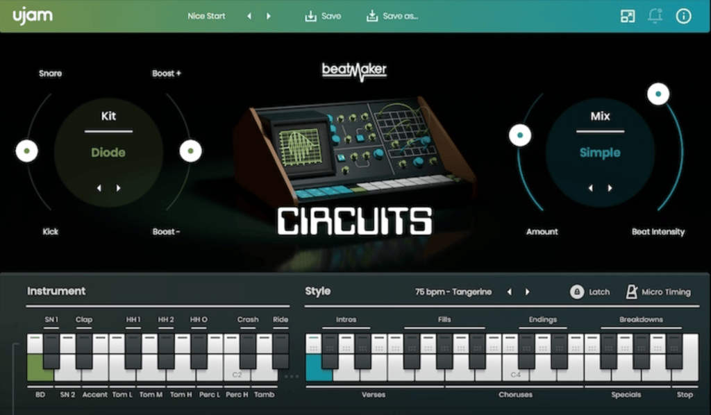 【鼓机】UJAM Beatmaker CIRCUITS v2.2.1 WIN版-混音中国