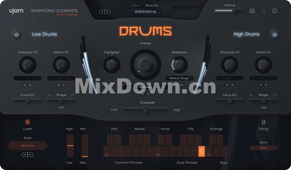 【打击乐】UJAM Symphonic Elements DRUMS v1.2.0 WIN&MAC - 混音中国-混音中国